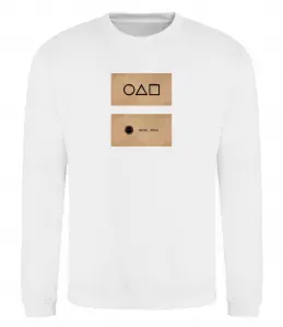 Світшот Гра в кальмара візитка Білий фото