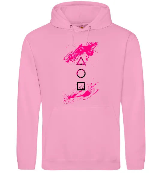 Мужская толстовка (худи) Гра в кальмара Розовый фото