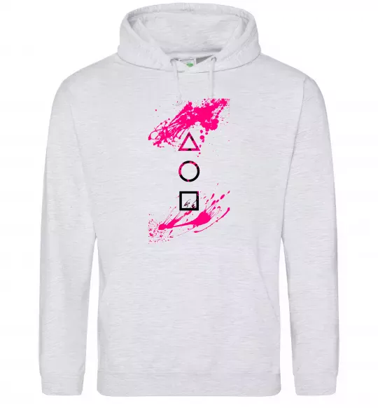 Жіноча толстовка (худі) Гра в кальмара Сірий меланж фото