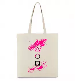 Еко-сумка Гра в кальмара Бежевий фото