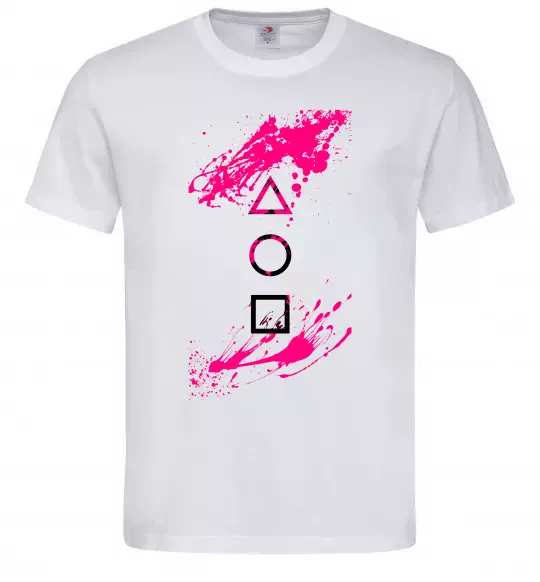 Чоловіча футболка Гра в кальмара Білий фото