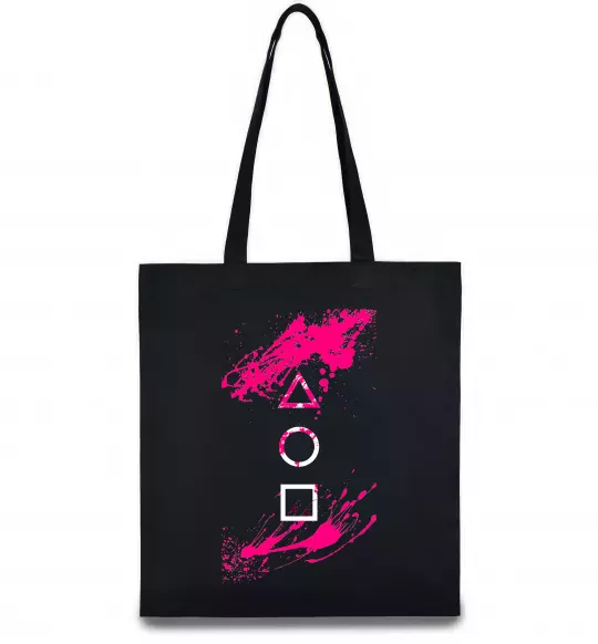 Эко-сумка Гра в кальмара Черный фото