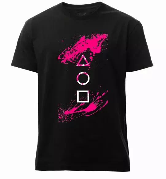 Чоловіча преміум футболка Гра в кальмара Чорний фото