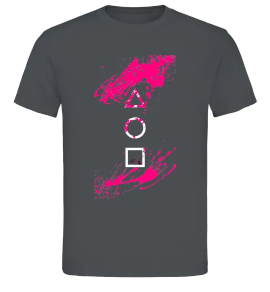 Чоловіча футболка Гра в кальмара Графіт фото