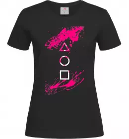 Женская футболка Гра в кальмара Черный фото