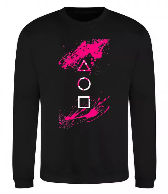 Свитшот Гра в кальмара Черный фото