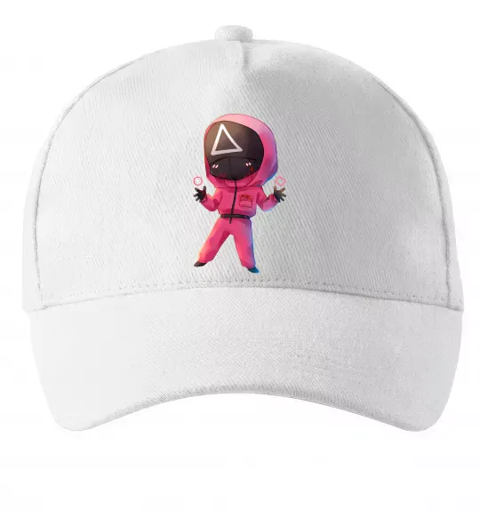 Кепка Squid game трикутник Белый фото