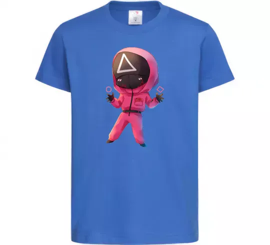 Детская футболка Squid game трикутник Ярко-синий фото