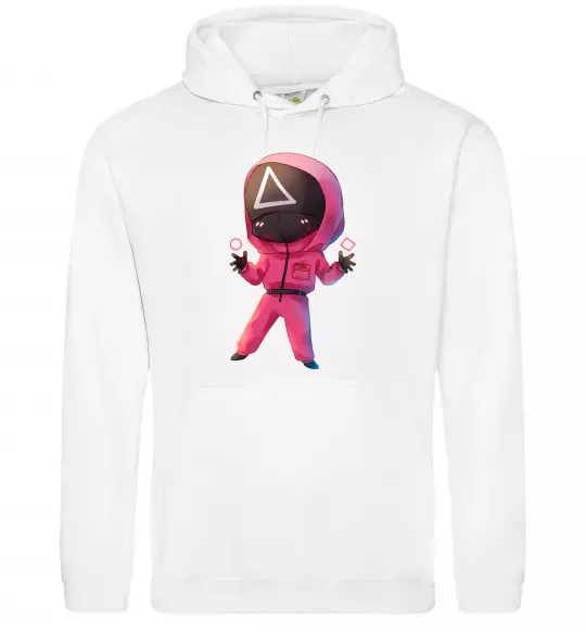 Женская толстовка (худи) Squid game трикутник Белый фото
