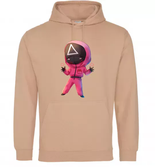 Женская толстовка (худи) Squid game трикутник Песочный фото