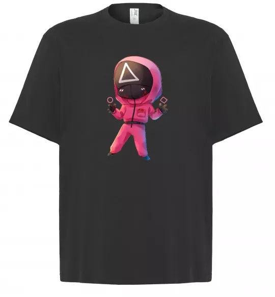 Футболка Оверсайз Squid game трикутник Чорний фото