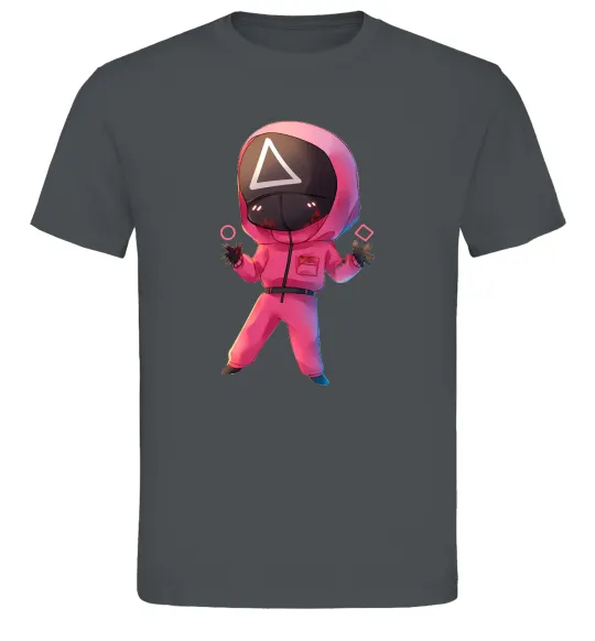 Чоловіча футболка Squid game трикутник Графіт фото