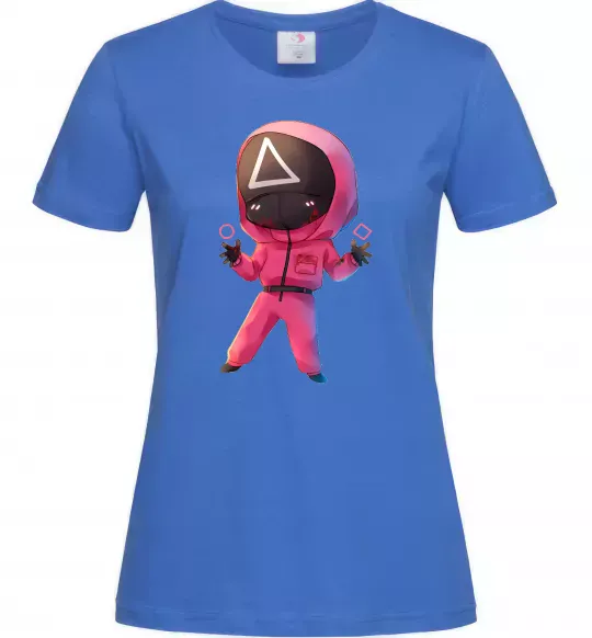 Женская футболка Squid game трикутник Ярко-синий фото