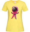 Женская футболка Squid game трикутник Лимонный фото