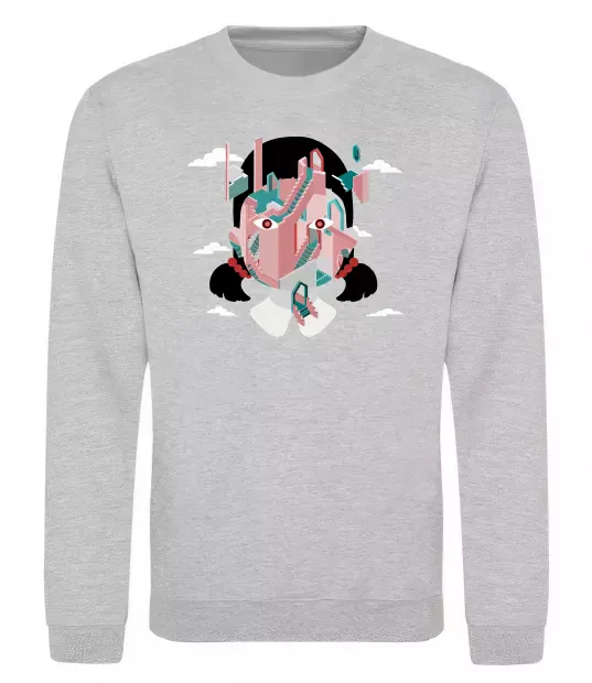 Світшот Squid game сходи Сірий меланж фото