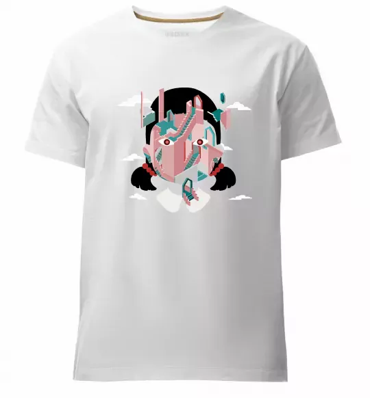 Мужская премиум футболка Squid game сходи Белый фото