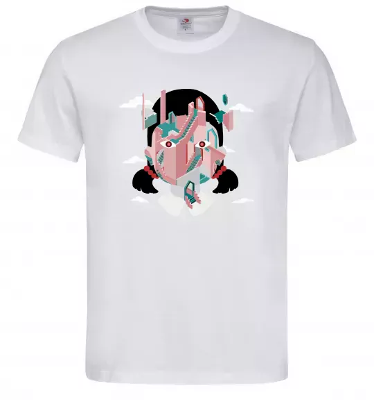 Чоловіча футболка Squid game сходи Білий фото