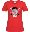 Жіноча футболка Squid game сходи Червоний фото