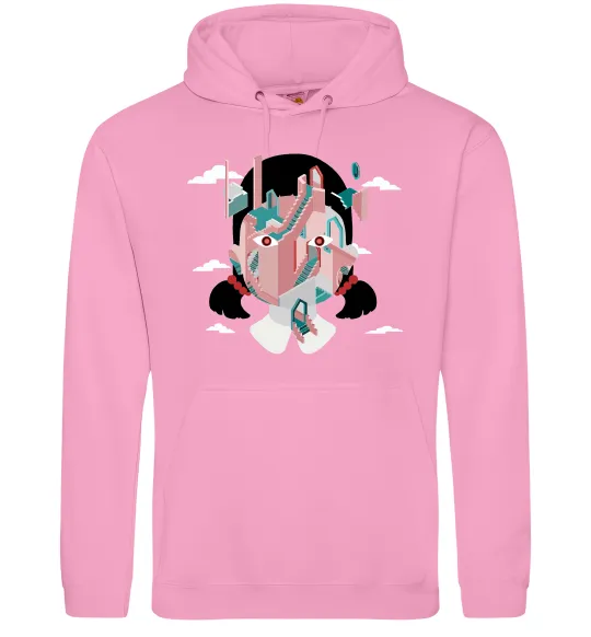 Жіноча толстовка (худі) Squid game сходи Рожевий фото