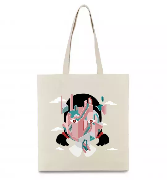 Еко-сумка Squid game сходи Бежевий фото