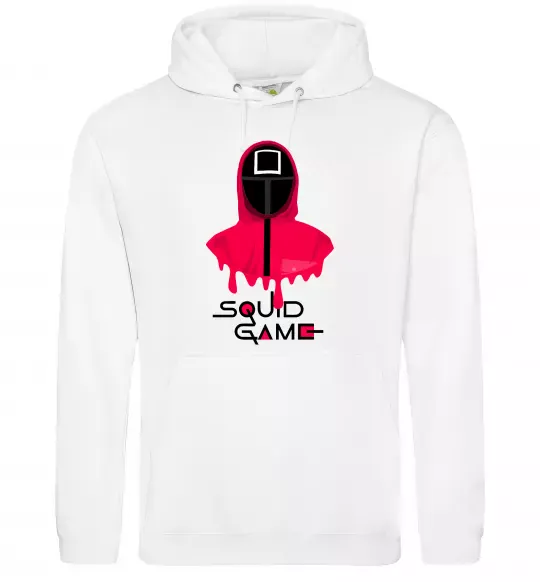 Жіноча толстовка (худі) Squid game квадрат Білий фото