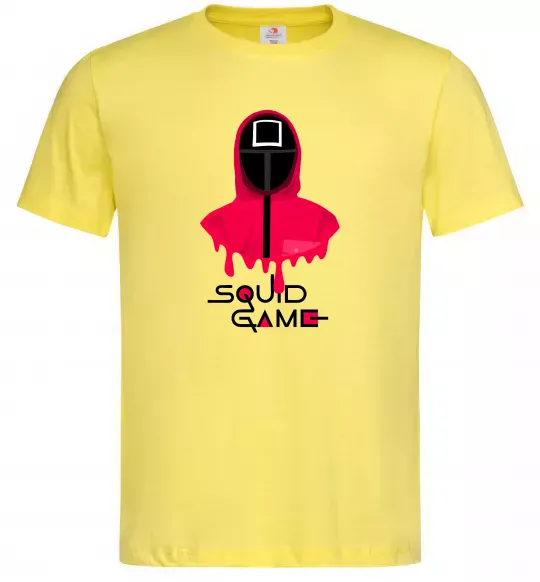 Мужская футболка Squid game квадрат Лимонный фото