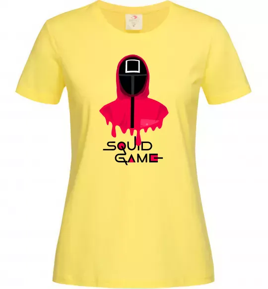 Жіноча футболка Squid game квадрат Лимонний фото