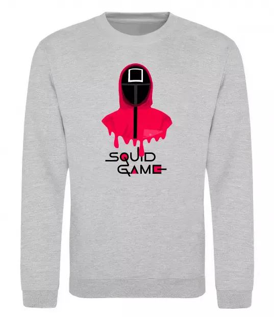 Свитшот Squid game квадрат Серый меланж фото