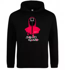 Мужская толстовка (худи) Squid game квадрат Черный фото