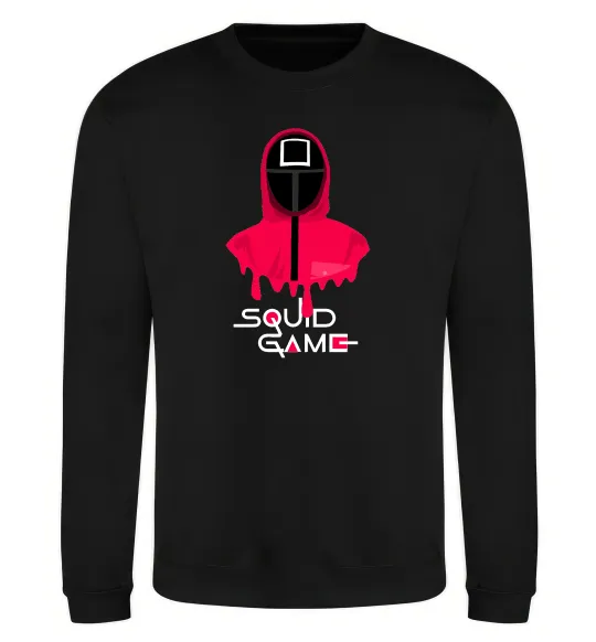 Свитшот Squid game квадрат Черный фото