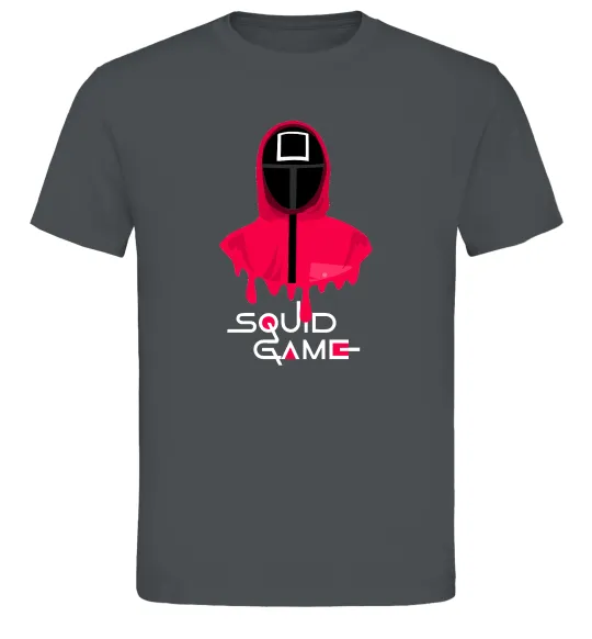 Мужская футболка Squid game квадрат Графит фото