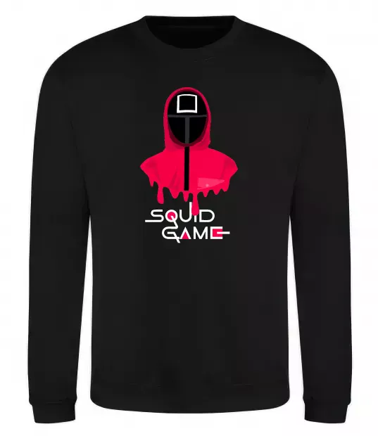 Свитшот Squid game квадрат Черный фото