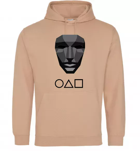 Мужская толстовка (худи) Squid game ведучий Песочный фото