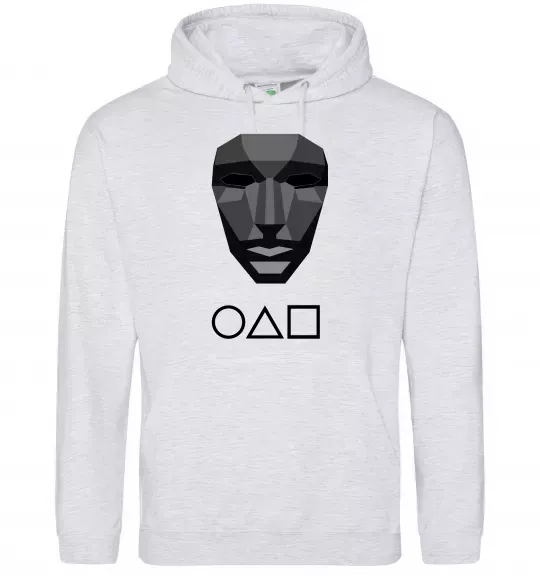 Женская толстовка (худи) Squid game ведучий Серый меланж фото