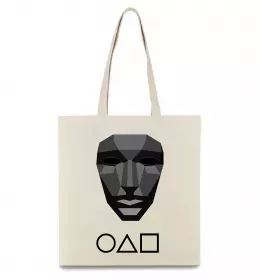 Еко-сумка Squid game ведучий Бежевий фото