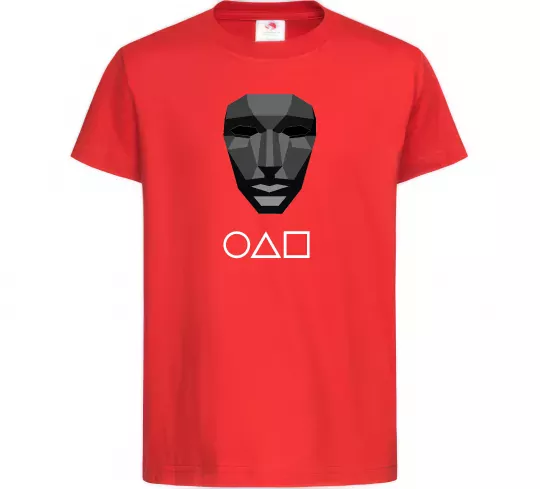 Детская футболка Squid game ведучий Красный фото