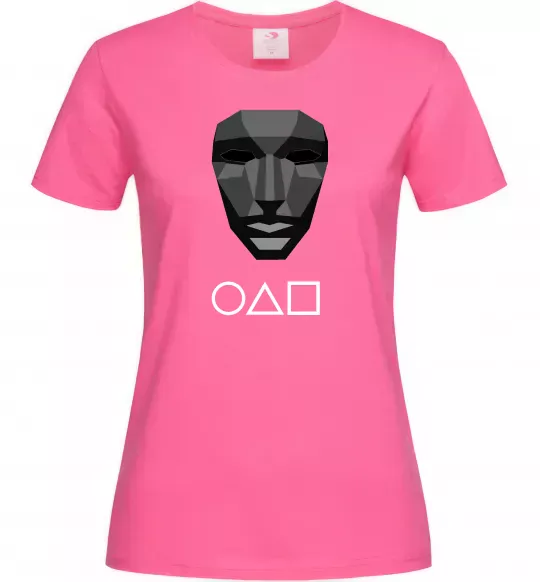 Женская футболка Squid game ведучий Ярко-розовый фото