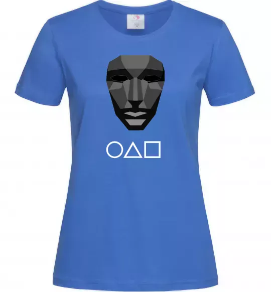 Женская футболка Squid game ведучий Ярко-синий фото