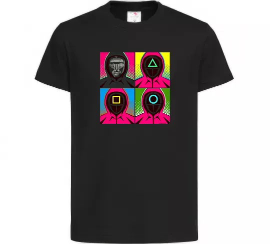 Детская футболка Squid game арт Черный фото