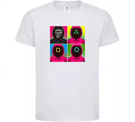 Детская футболка Squid game арт Белый фото