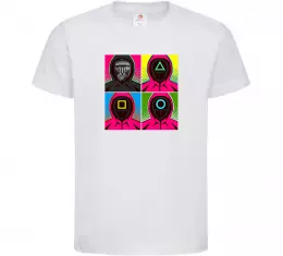 Детская футболка Squid game арт Белый фото