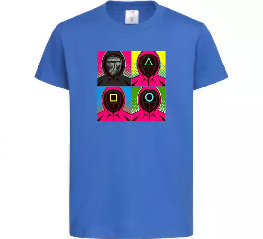 Детская футболка Squid game арт Ярко-синий фото