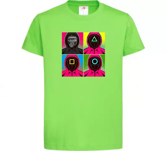 Детская футболка Squid game арт Лаймовый фото