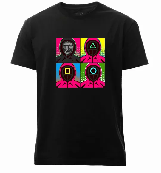 Чоловіча преміум футболка Squid game арт Чорний фото