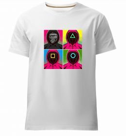 Мужская премиум футболка Squid game арт