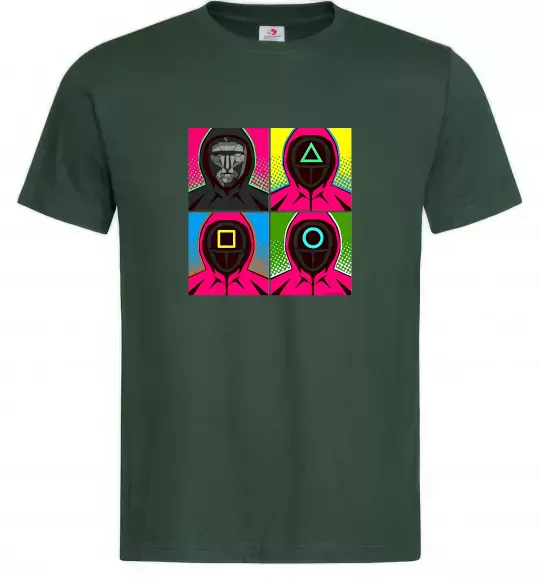 Чоловіча футболка Squid game арт Темно-зелений фото