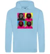 Женская толстовка (худи) Squid game арт Голубой фото