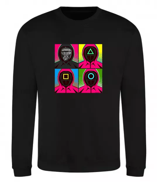 Світшот Squid game арт Чорний фото