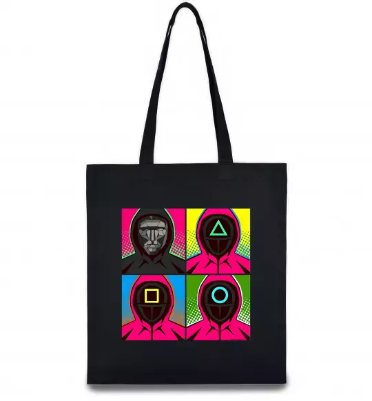 Эко-сумка Squid game арт Черный фото