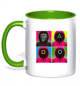 Чашка с цветной ручкой Squid game 120 Зеленый фото